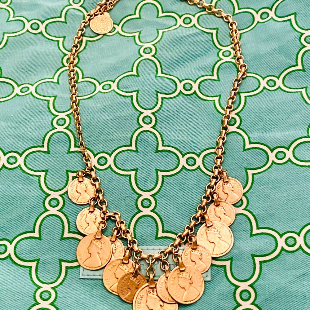 Stella & Dot antique rio coin necklace